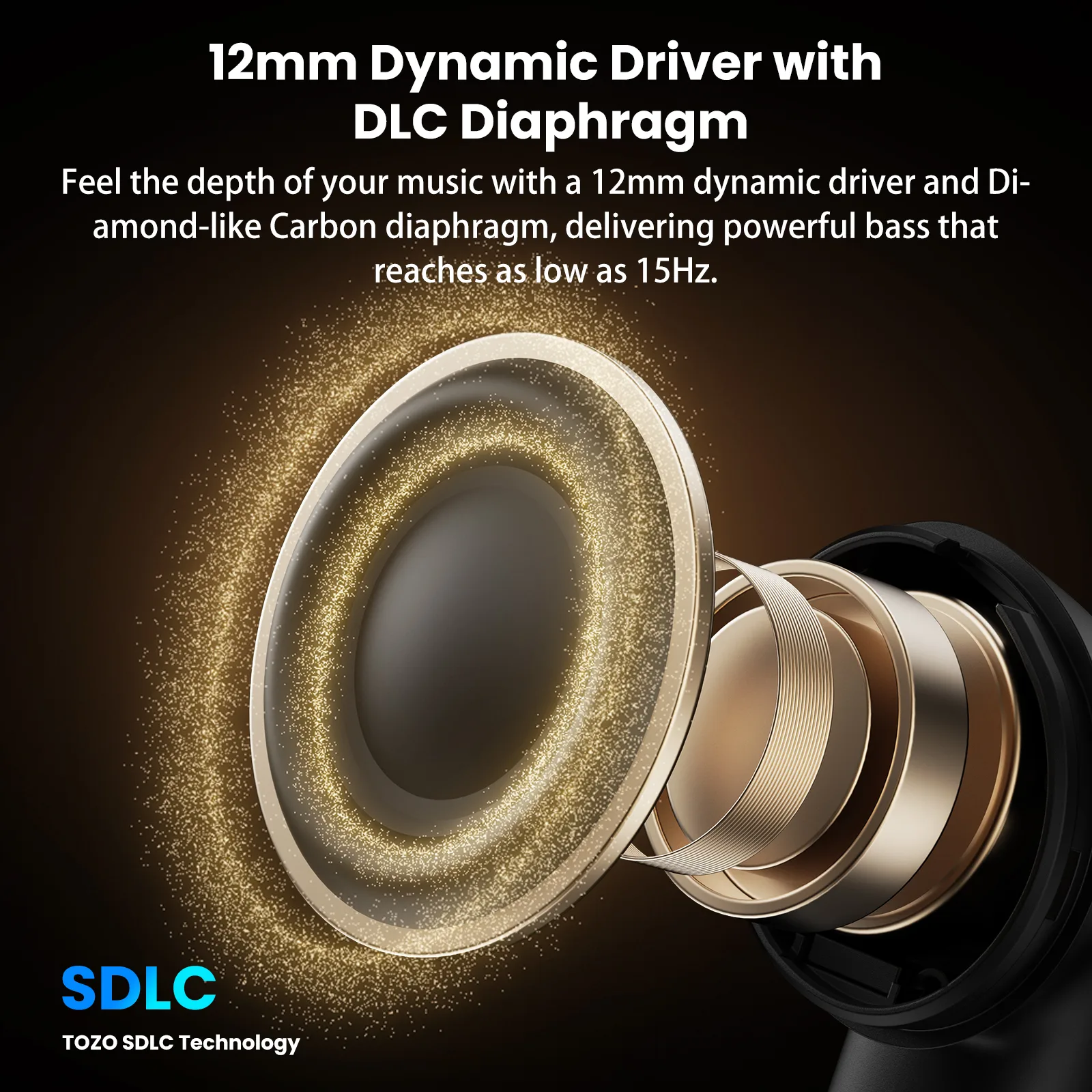 TOZO AeroSound 6 Pro หูฟังบลูทูธไร้สาย In-Ear พร้อมเคสชาร์จจอ LED สัมผัสได้ SKU album 1-3